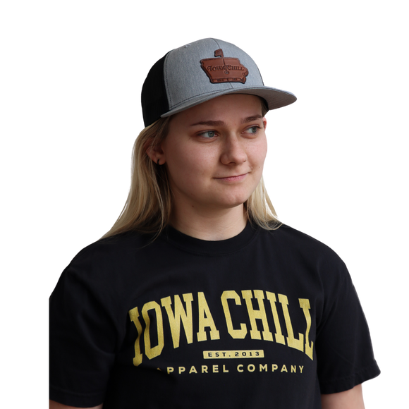 Iowa Chill Golf Logo Leather Patch Trucker