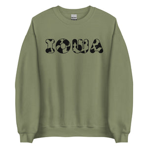 Iowa Cow Print Crewneck