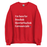 Snacks& Quarterbacks& Commercials Sweatshirt